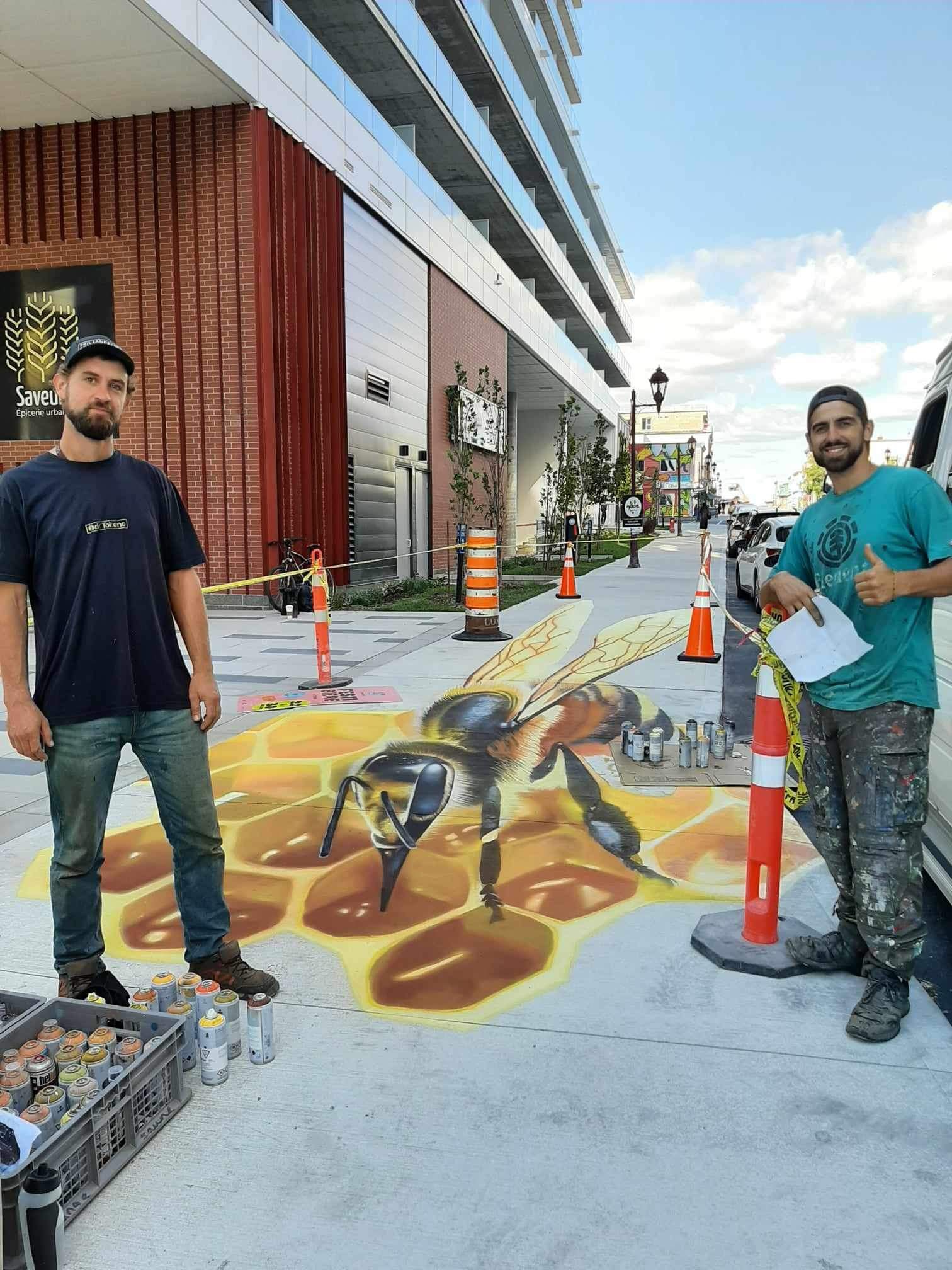 Murale sur trottoir Gatineau