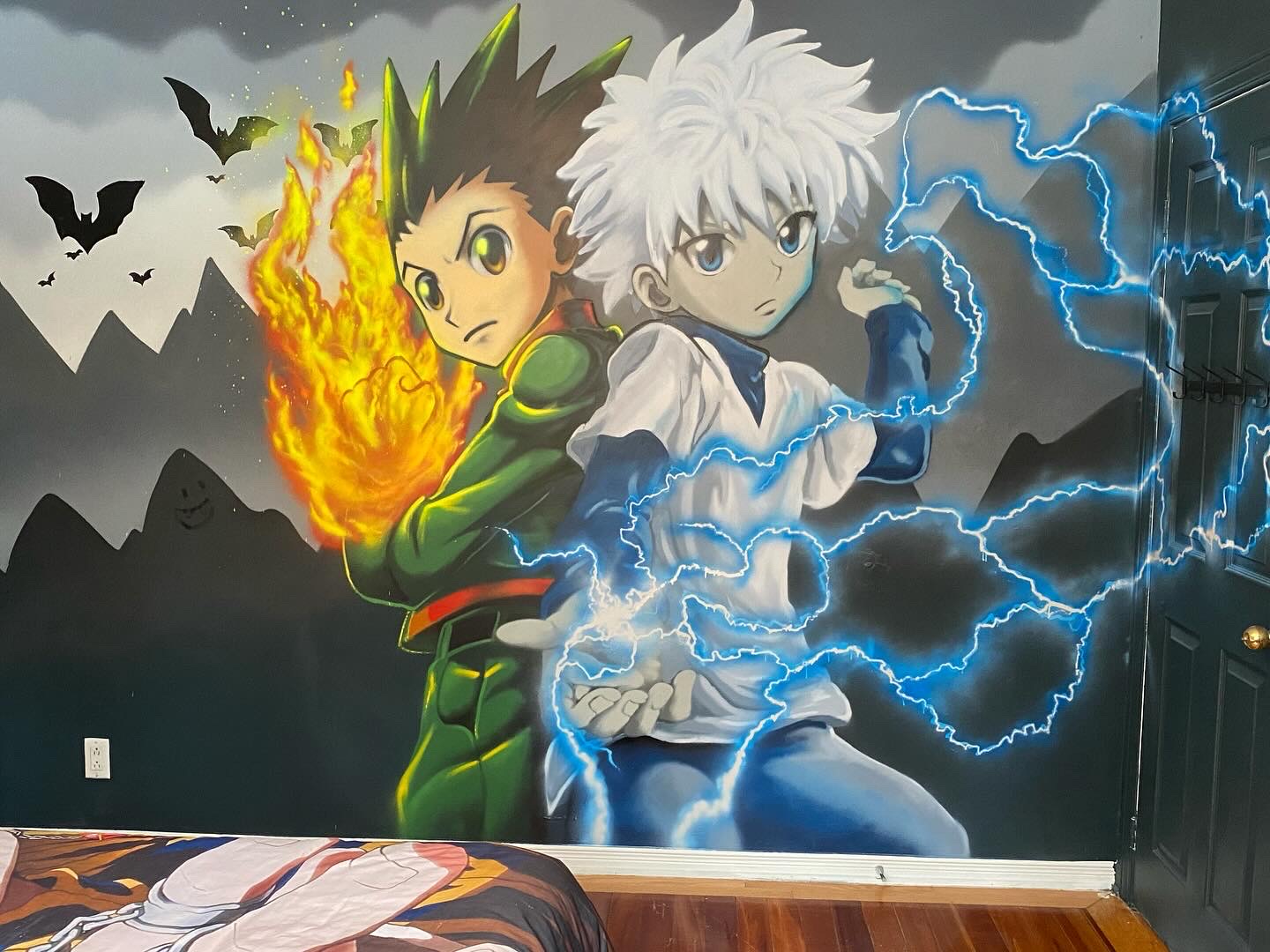 Murale style anime Hunter x Hunter, chambre d'enfant
