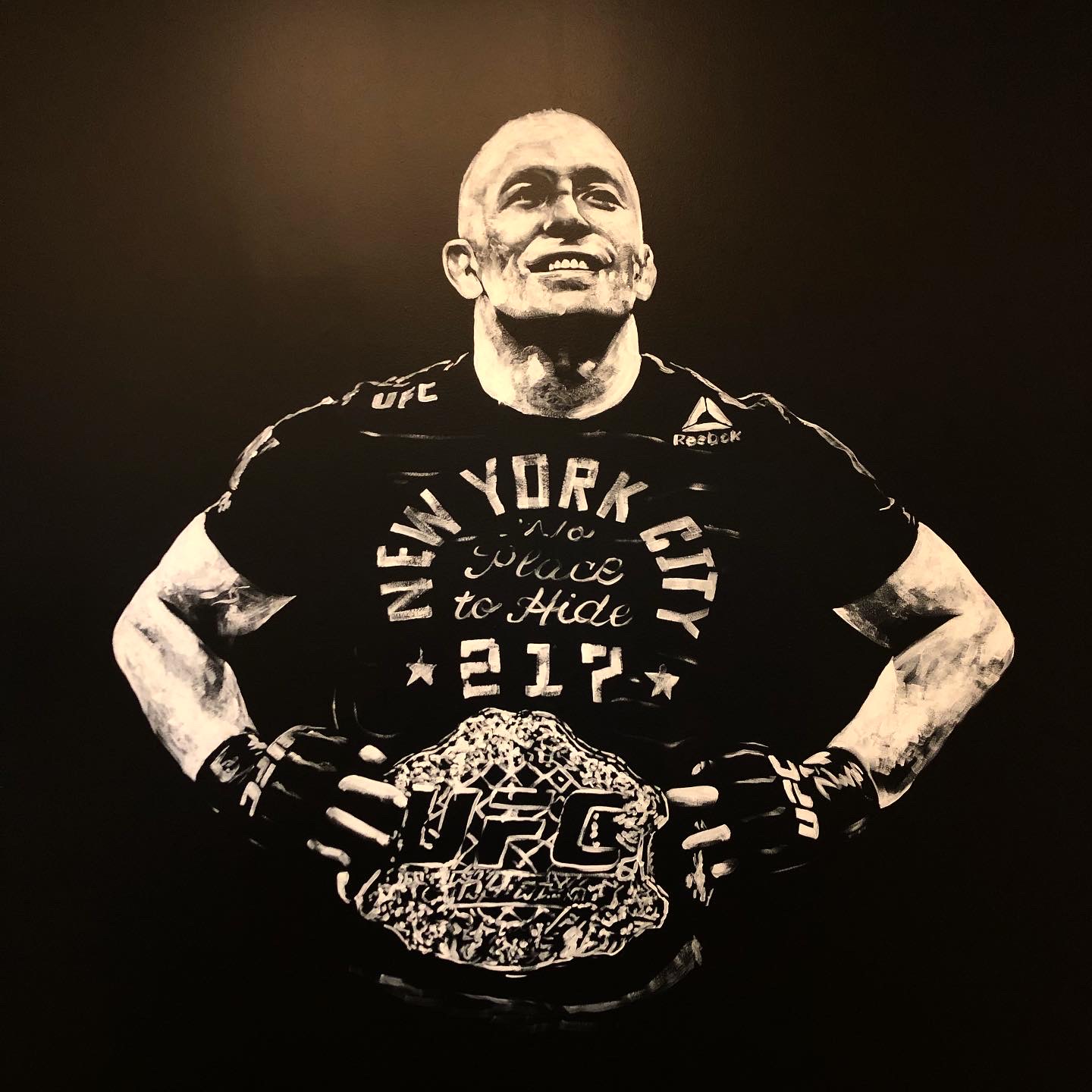 Murale Georges St-Pierre UFC Champion
