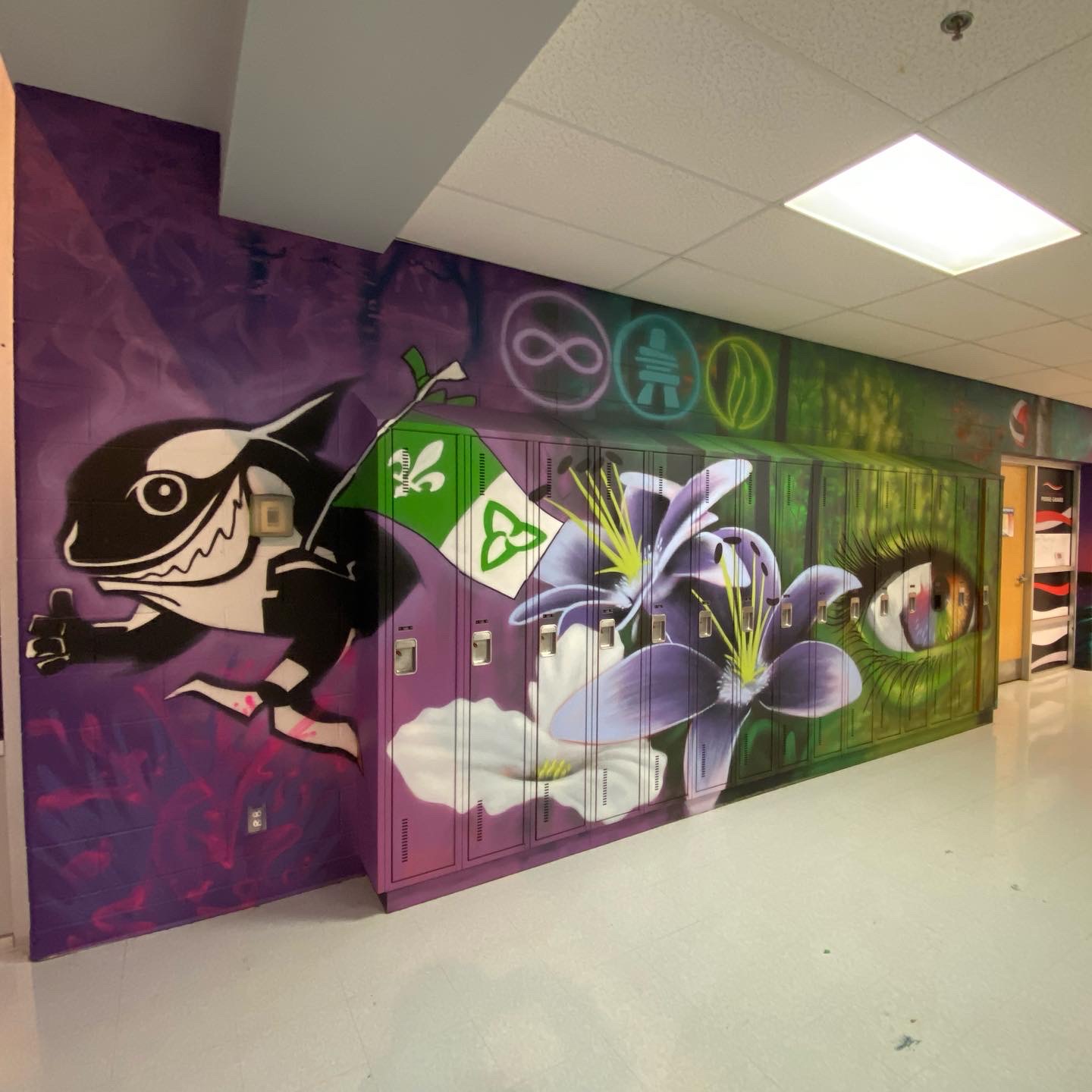 Murale corridor ecole Ottawa